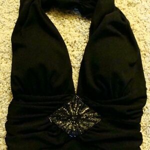 White House Black Market Black Halter Dress